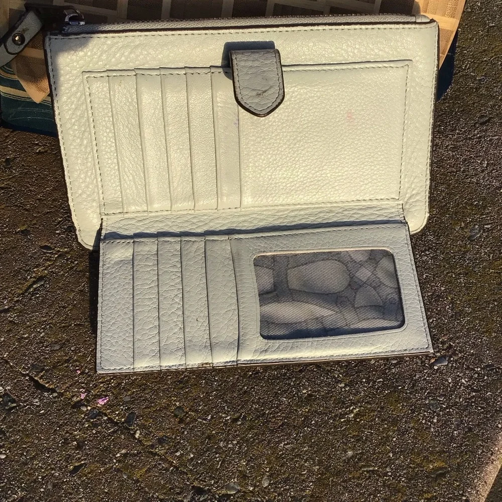 Aimee Kestenberg Mint Green Leather Wristlet Wallet